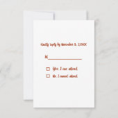 Hot Cocoa & Conversation RSVP Response Kaart (Achterkant)