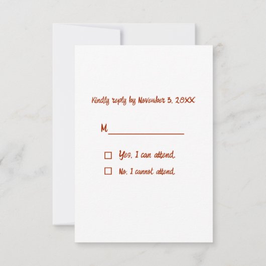 Hot Cocoa & Conversation RSVP Response Kaart (Achterkant)