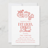 Hot Cocoa Cookies & Christ Christmas Invitation Kaart (Voorkant)