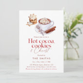 Hot Cocoa Cookies & Christ Christmas Party  Kaart (Staand voorkant)