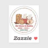 Hot Cocoa & Cookies Christmas Sticker (Vel)