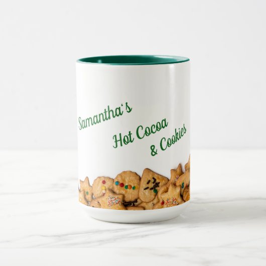 Hot Cocoa & Cookies gepersonaliseerde mok (Midden)
