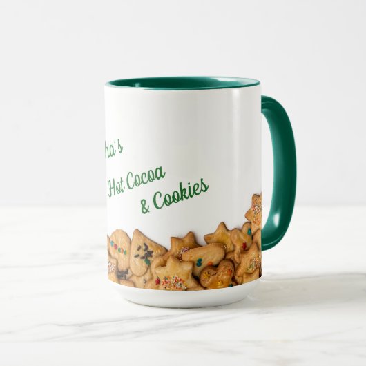 Hot Cocoa & Cookies gepersonaliseerde mok (Voorkant rechts)