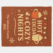 Hot Cocoa & Cozy Nights Family Blanket Fleece Deken (Voorkant (Horizontaal))
