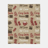 Hot Cocoa Cozy Socks & Christmas Movies Warm  Fleece Deken (Voorkant)