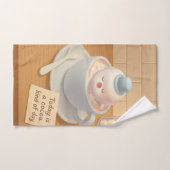 Hot Cocoa Day: Smiling Bichon Marshmallow Art Bad Handdoek (Handdoek)