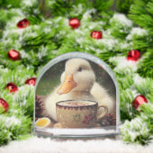 HOT COCOA DUCK SNOW GLOBE SNEEUWBOL (Kerstmis)