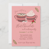 Hot Cocoa en Cookies Uitnodiging van het Kerstfees (Voorkant)