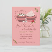 Hot Cocoa en Cookies Uitnodiging van het Kerstfees (Staand voorkant)