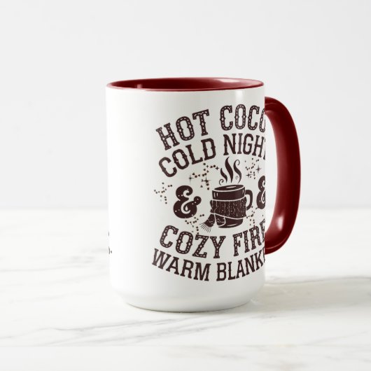 Hot Cocoa en Cosy Nights Mok (Voorkant rechts)