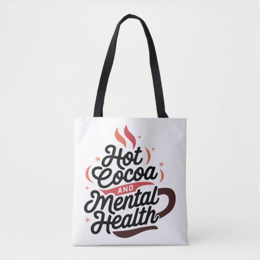 Hot Cocoa en Geestelijke Gezondheid Gepersonalisee Tote Bag (Voorkant)
