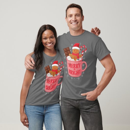 Hot Cocoa en Kerstfilms Kerstretro T-shirt (Unisex)