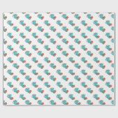 Hot Cocoa en kerstkoekjes ontwerp Cadeaupapier (Vlak)