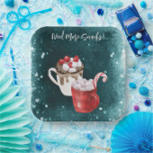 Hot Cocoa en Marshmallow Twin Baby shower Papieren Bordje (Feest)