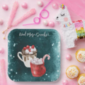 Hot Cocoa en Marshmallow Twin Baby shower Papieren Bordje (Feest)