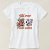 Hot Cocoa Fuzzy Sokken T-shirt (Design voorkant)