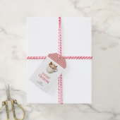 Hot Cocoa Gingham Christmas Cadeaulabel (Met Touw)