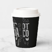 Hot Cocoa Hand Lettering Krijtbord Twee-Tone Koffi Papieren Bekers (Links)