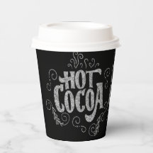 Hot Cocoa Hand Lettering Krijtbord Twee-Tone Koffi