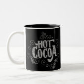 Hot Cocoa Hand Lettering Krijtbord Tweekleurige Koffiemok (Links)
