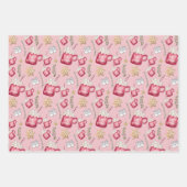 Hot Cocoa Holiday Party Watercolor Art Inpakpapier Vel (Voorkant 2)