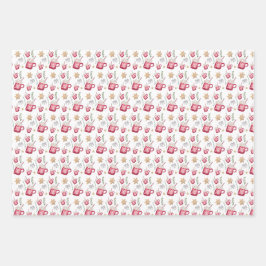 Hot Cocoa Holiday Party Watercolor Art Inpakpapier Vel