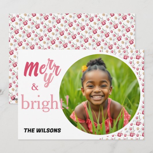 Hot Cocoa Holiday Party Waterverf Kunst Feestdagenkaart (Voorkant / Achterkant)