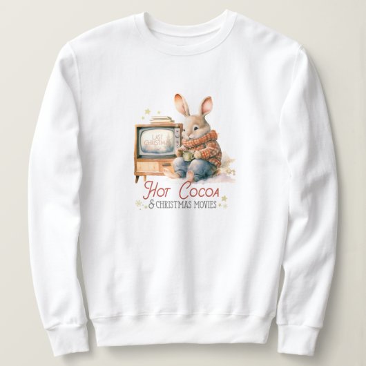 Hot Cocoa & Kerstfilms  Konijn Trui (Design voorkant)