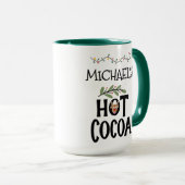 Hot Cocoa Kerstrendier Kinder & aangepaste naam Mok (Voorkant rechts)