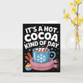 Hot Cocoa Kind Of Day Cozy Winter Drink Lover Fest Kaart (Gele Bloem)