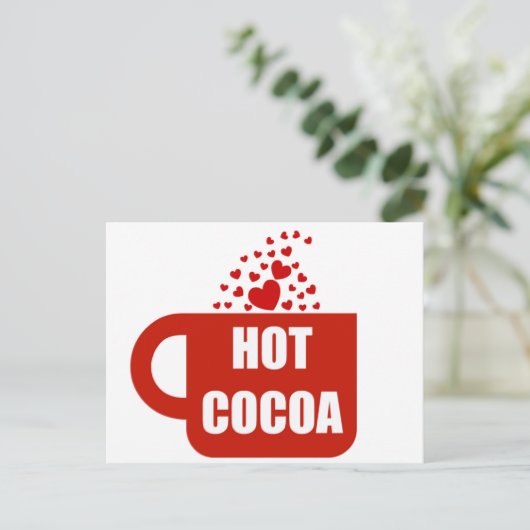 Hot Cocoa Mok Liefde Briefkaart (Staand voorkant)