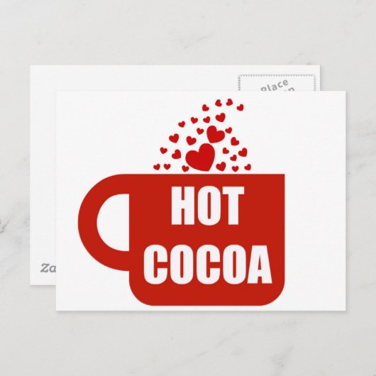Hot Cocoa Mok Liefde Briefkaart (Voorkant / Achterkant)