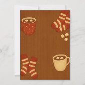 Hot Cocoa & Pajamas Christmas Party Invitation  Kaart (Achterkant)