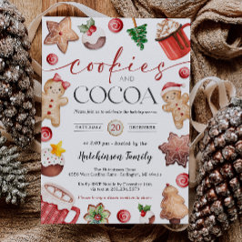 Hot Cocoa Party Invitation - Cookies and Cocoa Kaart