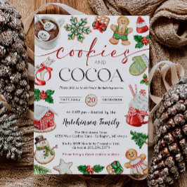 Hot Cocoa Party Invitation - Cookies and Cocoa Kaart
