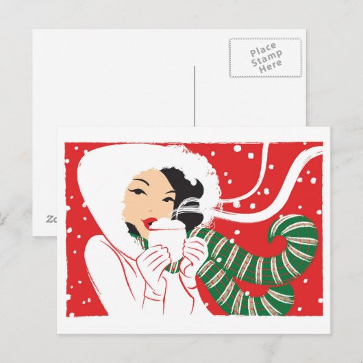 Hot Cocoa Postcard Briefkaart (Voorkant / Achterkant)