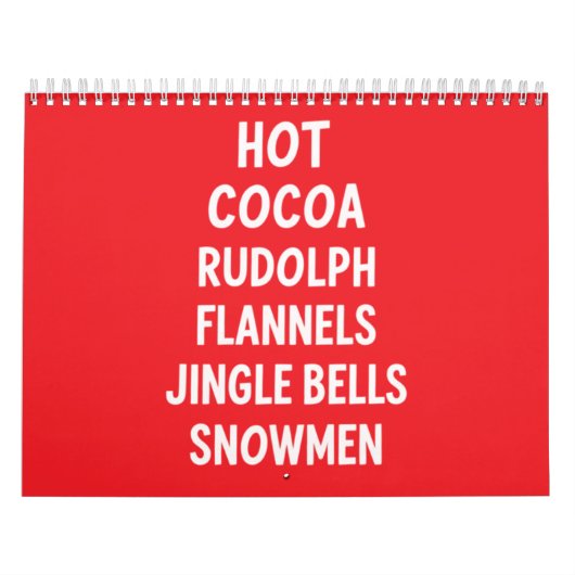 Hot Cocoa Rudolph Flannels Jingle Bells Santa Kalender (Hoes)