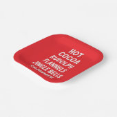 Hot Cocoa Rudolph Flannels Jingle Bells Santa Papieren Bordje (Gebogen)