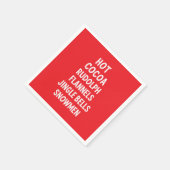 Hot Cocoa Rudolph Flannels Jingle Bells Santa Servet (Hoek)