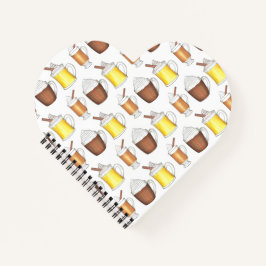 Hot Cocoa Rum Eggnog Winter Holiday Drinken Xmas Notitieboek