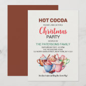 Hot Cocoa Schattige kerstfeest Kaart (Voorkant / Achterkant)