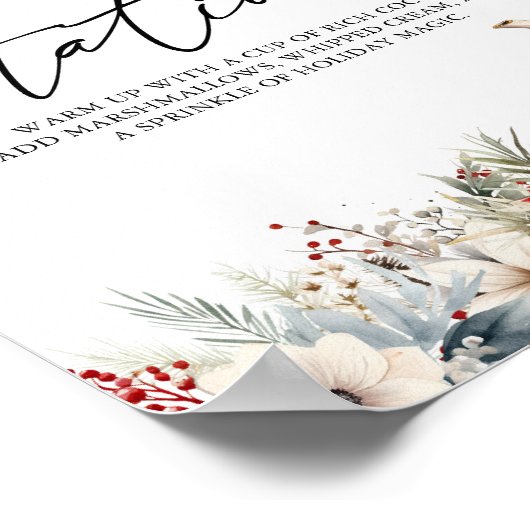 Hot Cocoa Station Christmas Holiday Tea Party Poster (Hoek)