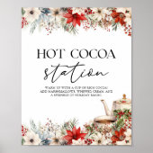 Hot Cocoa Station Christmas Holiday Tea Party Poster (Voorkant)