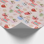 Hot Cocoa Themed, Christmas Cadeaupapier (Hoek)