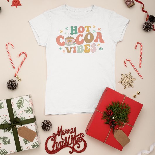 Hot Cocoa Vibes Feestelijke Winter T-shirt