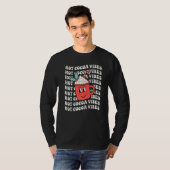 Hot Cocoa Vibes Retro Christmas Peppermint Hot Cho T-shirt (Voorkant volledig)