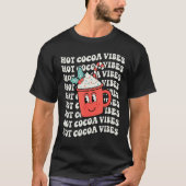 Hot Cocoa Vibes Retro Christmas Peppermint Hot Cho T-shirt (Voorkant)