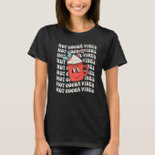 Hot Cocoa Vibes Retro Christmas Peppermint Hot Cho T-shirt (Voorkant)