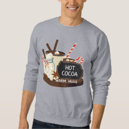 Hot Cocoa Warm Hugs (1) Retro Christmas Art Trui