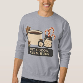 Hot Cocoa Warm Hugs (2) Retro Christmas Art Trui
